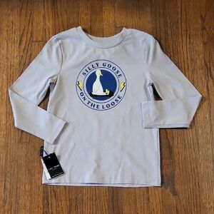 Silly Goose Kids Long Sleeve Tee - Light Gray